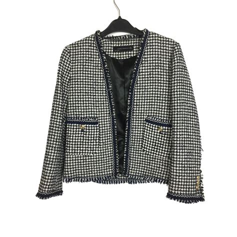 chanel jasje h&m|chanel cotton tweed jacket.